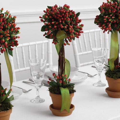 Topiary Trio Reception Centerpiece