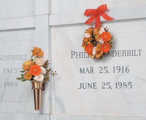 Orange and Peach Memorial Urn