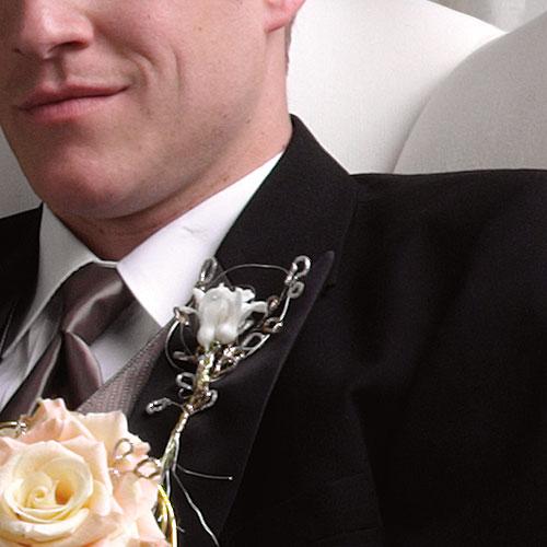 White Hyacinth Boutonniere