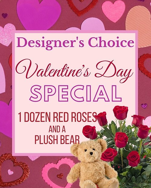 Valentine\'s Special - Rose & Bear