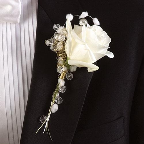 White Rose Boutonniere