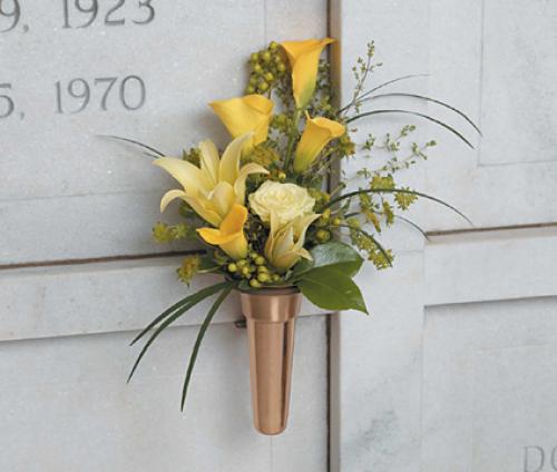 Yellow Memorial Urn